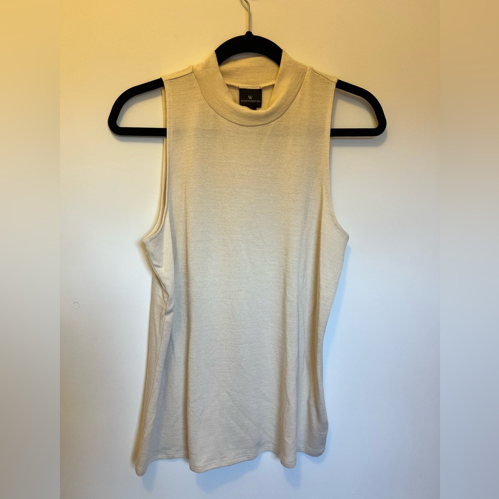 Worthington Cream Sleeveless Tank Top
